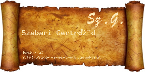 Szabari Gertrúd névjegykártya